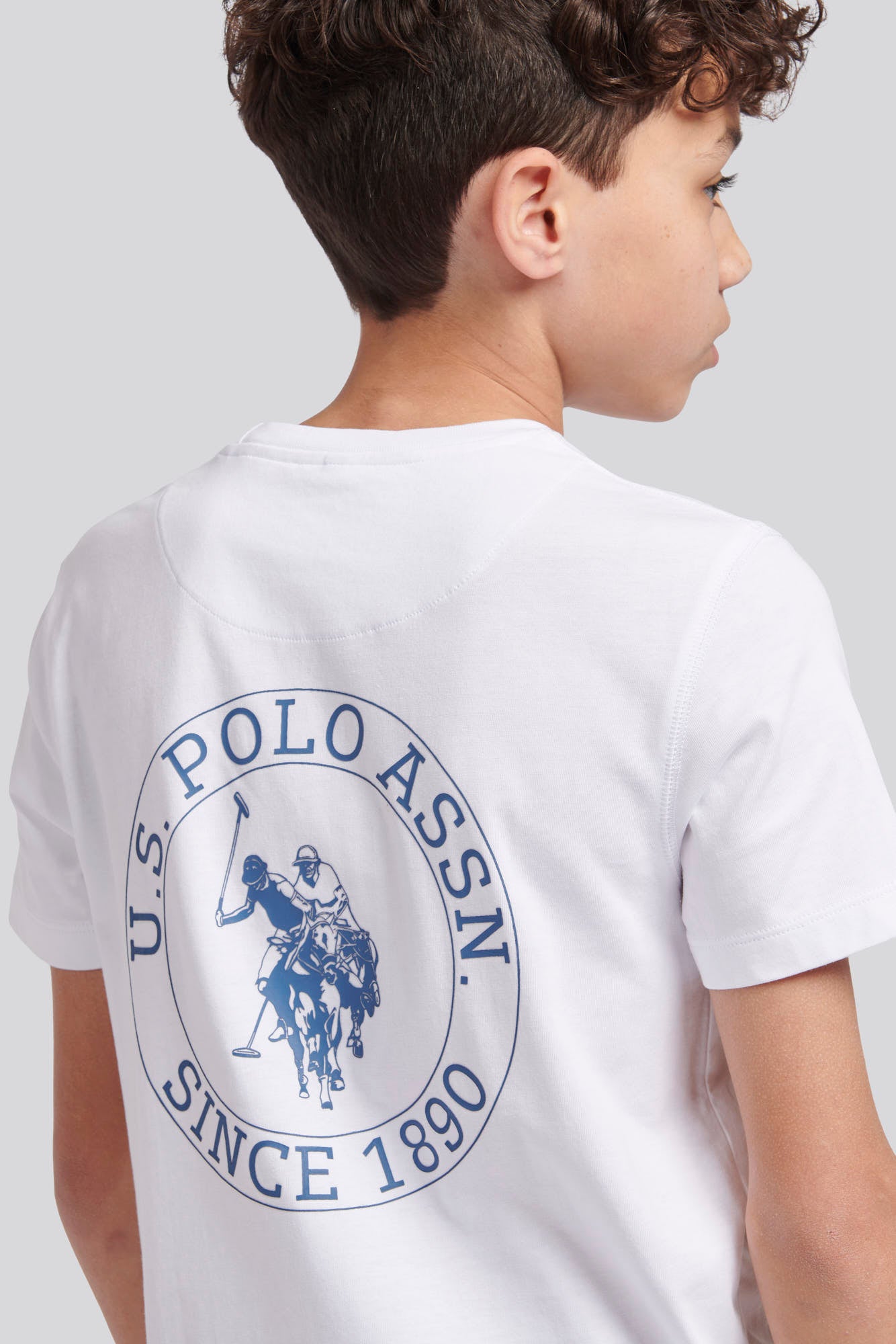 Boys Circle Print T-Shirt in Bright White