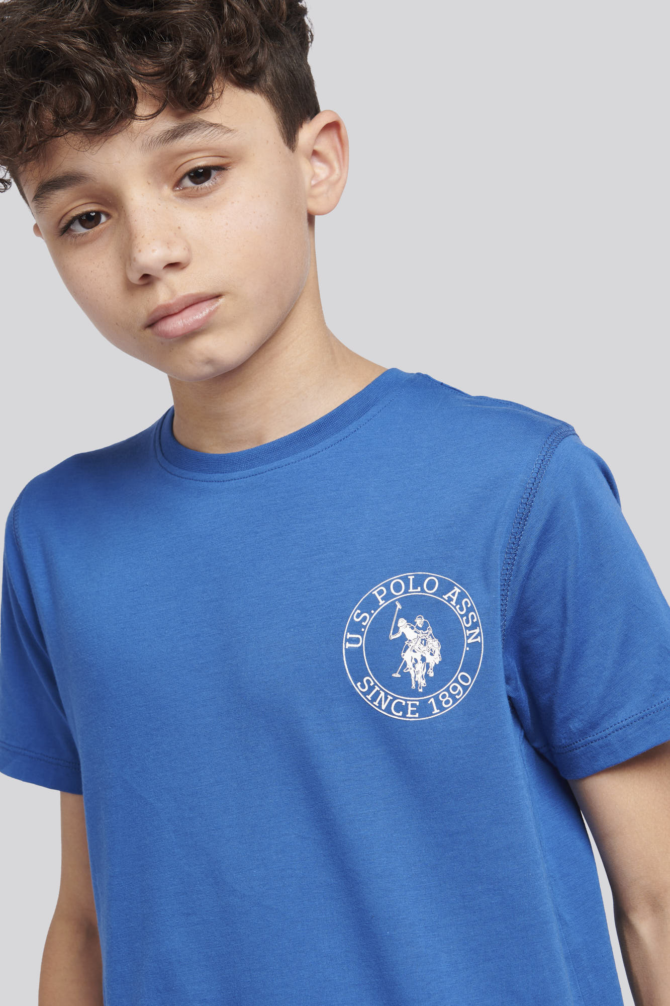 Boys Circle Print T-Shirt in Deja Vu Blue