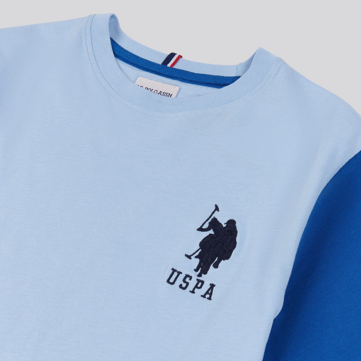 Boys Player 3 Colourblock T-Shirt in Cashmere Blue