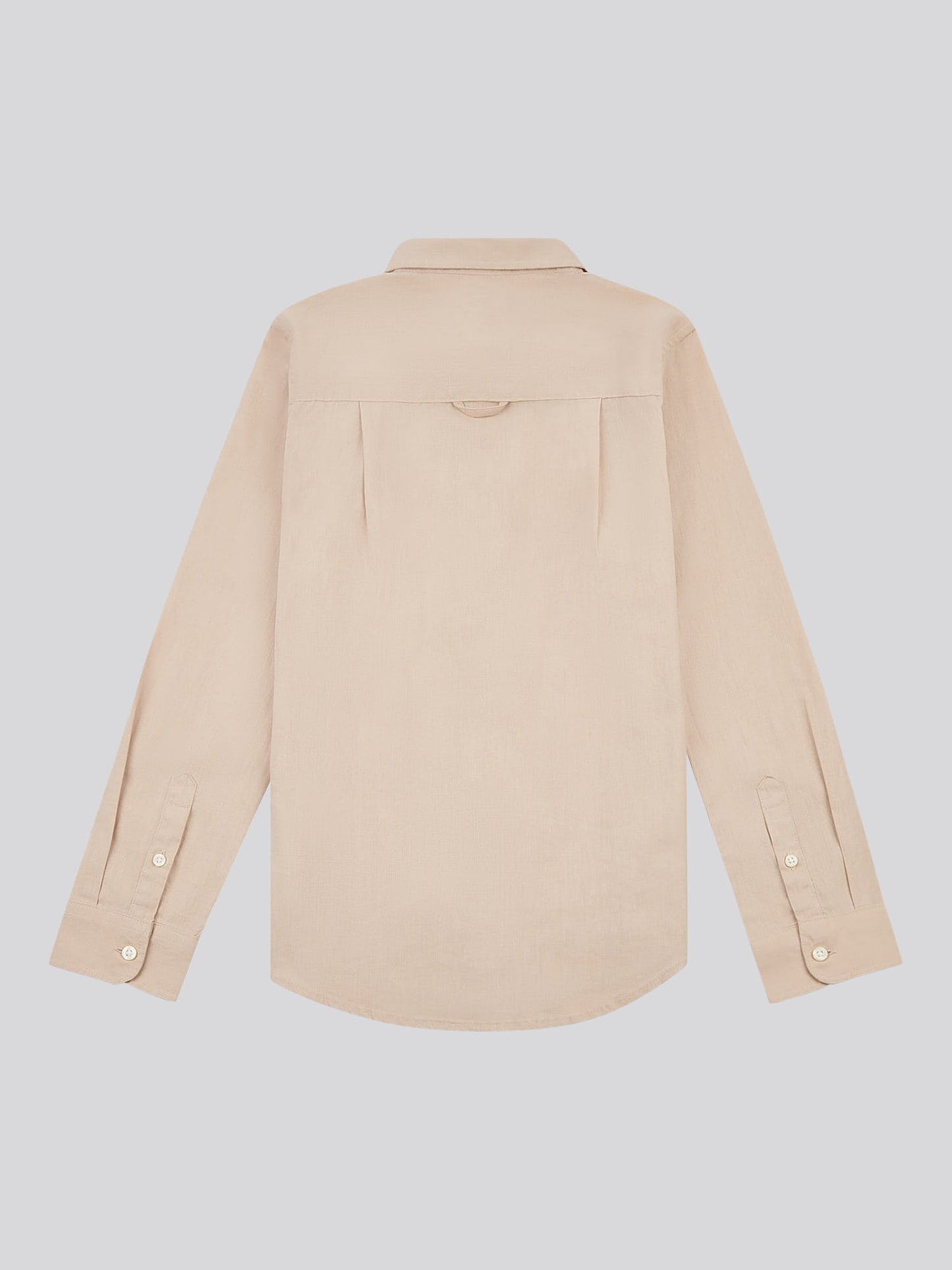 Boys Linen Blend Shirt in Doeskin
