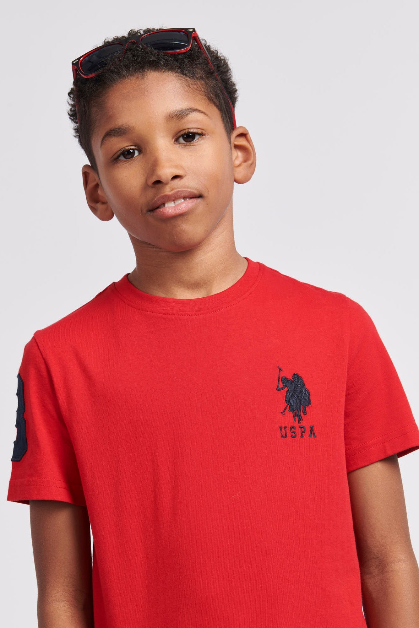 Boys Player 3 T-Shirt in Haute Red