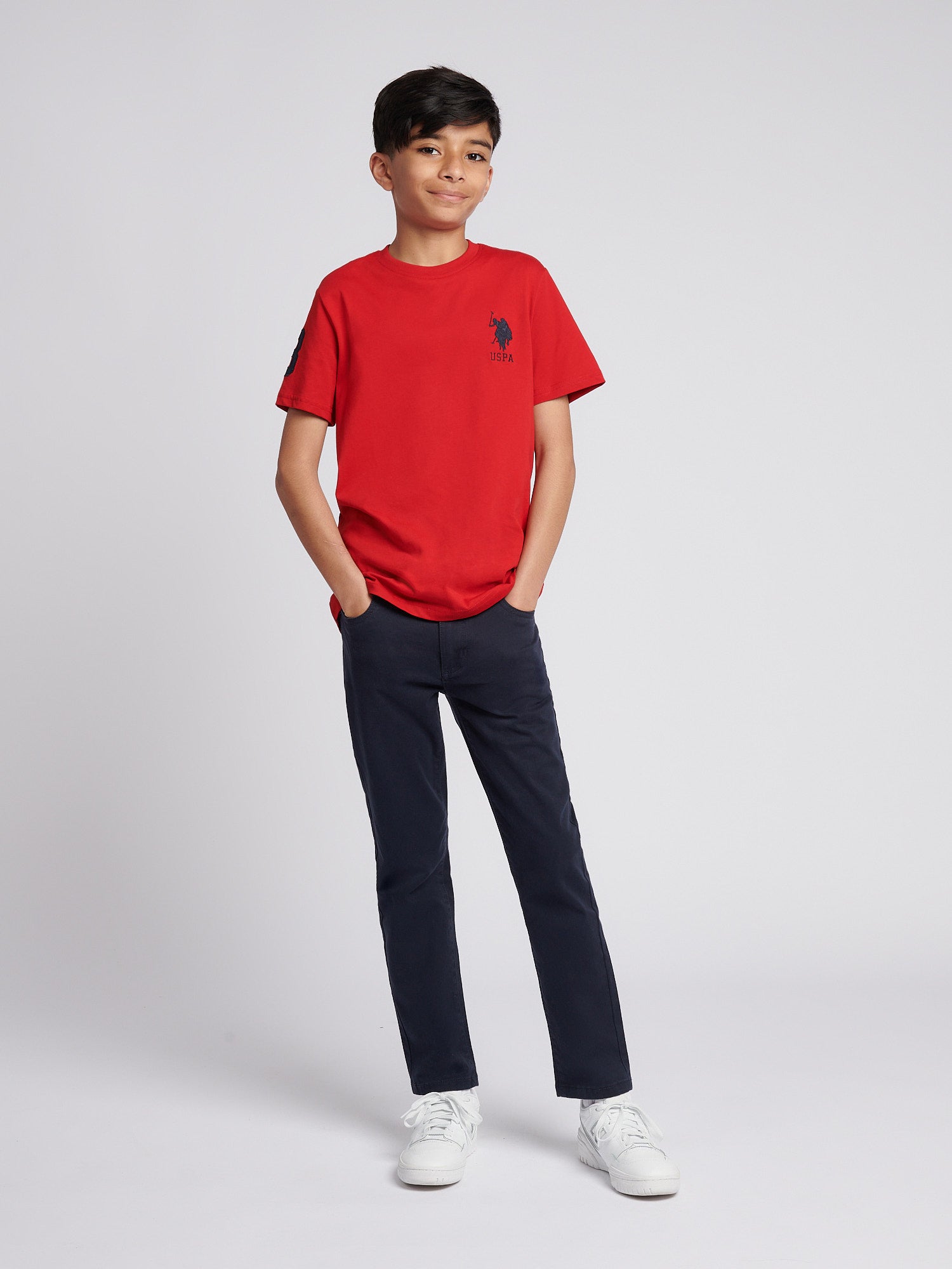 Boys Player 3 T-Shirt in Haute Red