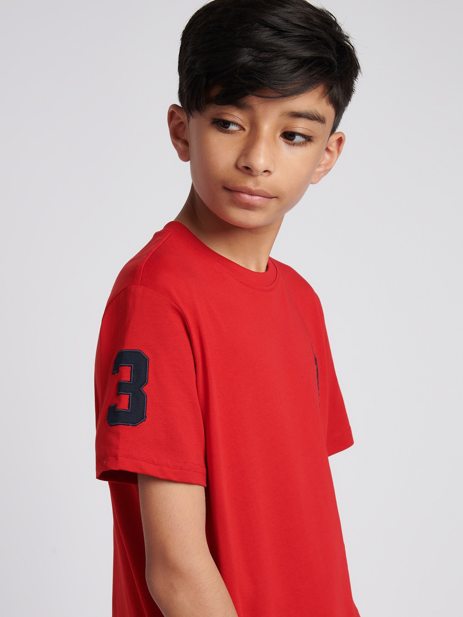 Boys Player 3 T-Shirt in Haute Red