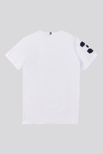 Boys Player 3 T-Shirt in White / Dark Sapphire Navy DHM