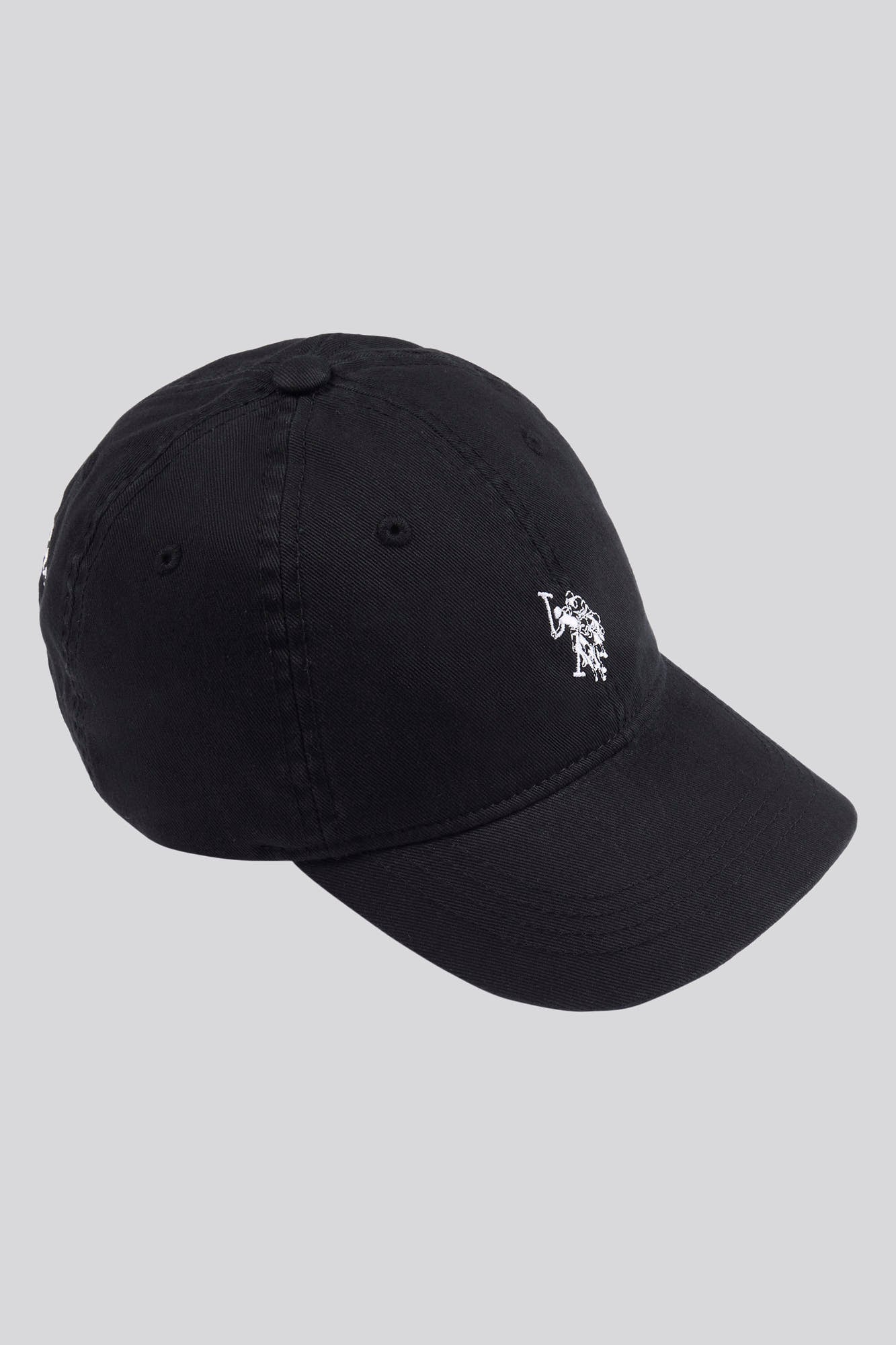 U.S. Polo Assn. Outline DHM Washed Casual Cap Black Bright White DHM