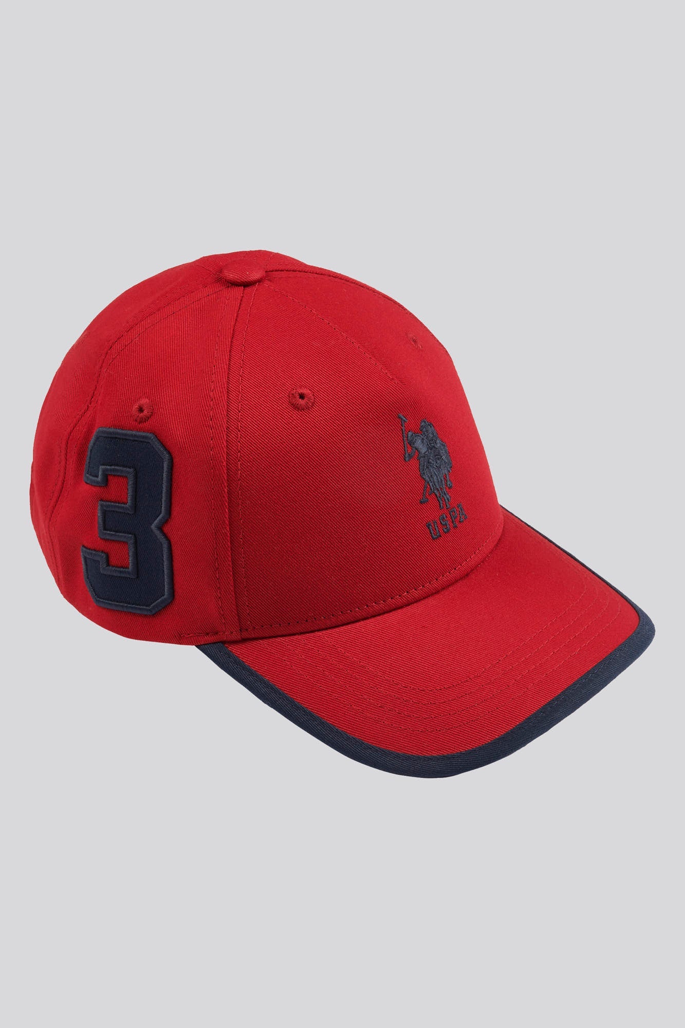 U.S. Polo Assn. Boys Player 3 Baseball Cap in Haute Red