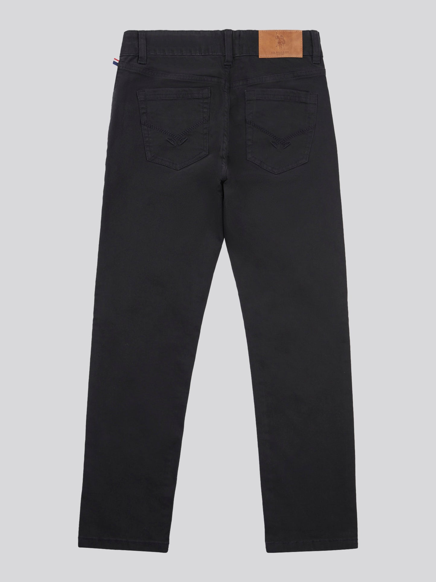 Boys Core 5 Pocket Trouser in Black Bright White DHM