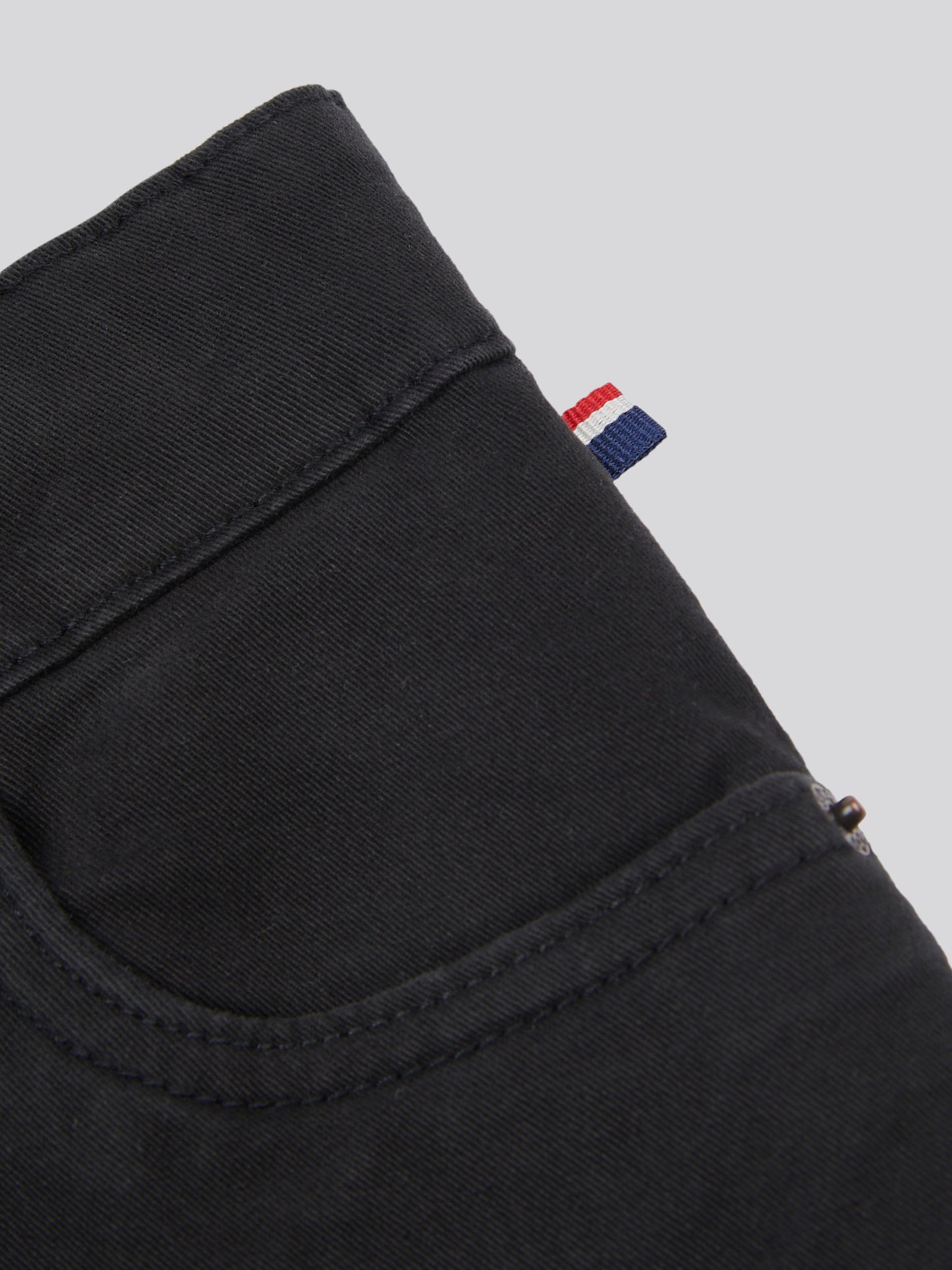 Boys Core 5 Pocket Trouser in Black Bright White DHM