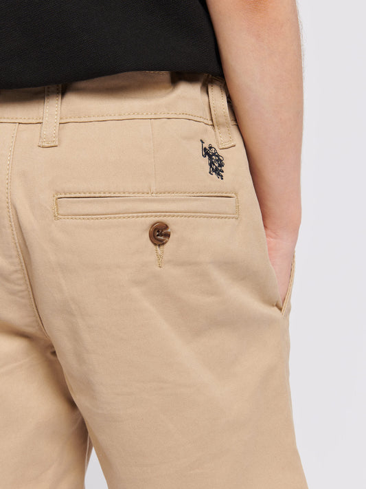 Boys Classic Chino Shorts in Cornstalk