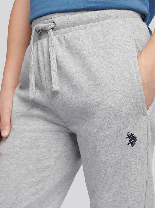 Boys Double Horsemen Jogger in Mid Grey Marl