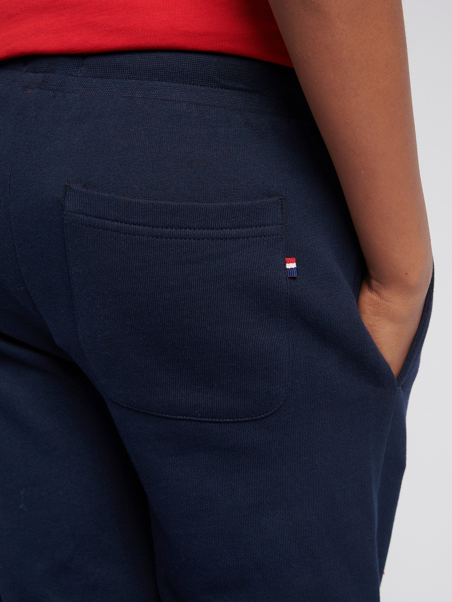 Boys Player 3 Jogger in Dark Sapphire Navy / Haute Red DHM