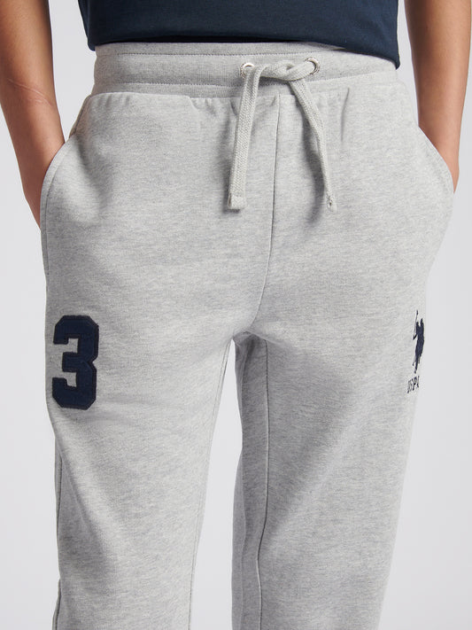Boys Player 3 Jogger in Mid Grey Marl