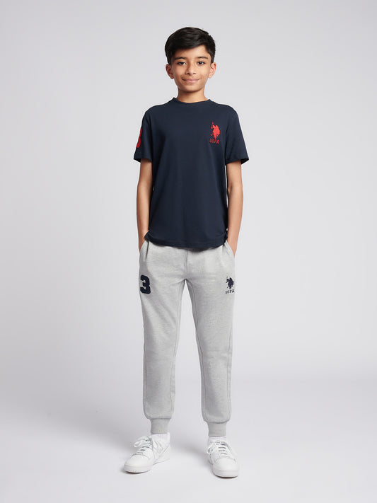 Boys Player 3 Jogger in Mid Grey Marl