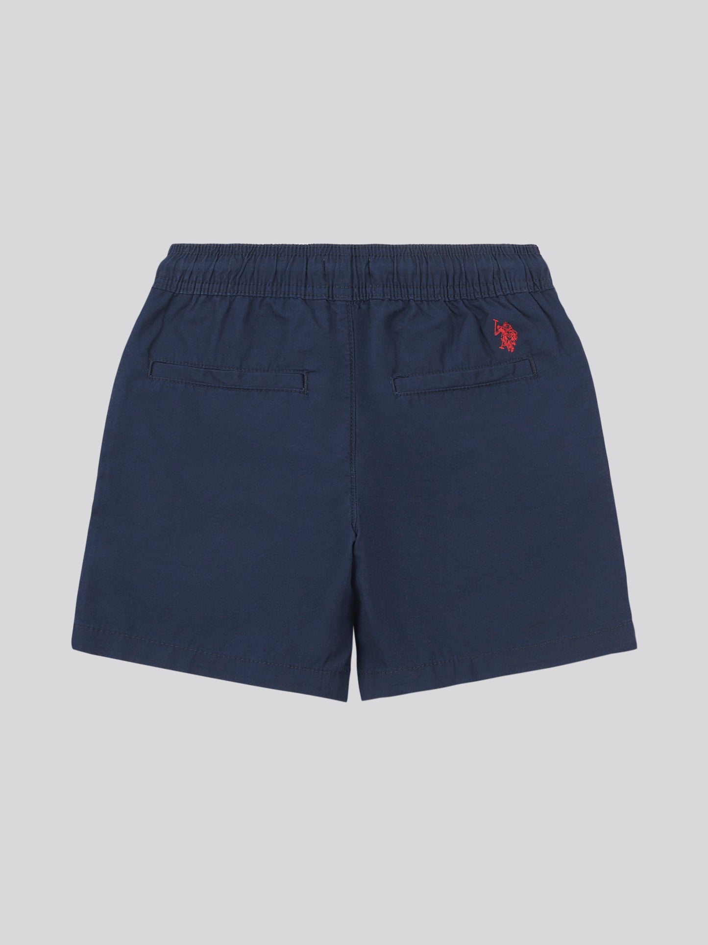 Boys Cotton Linen Deck Short in Dark Sapphire Navy