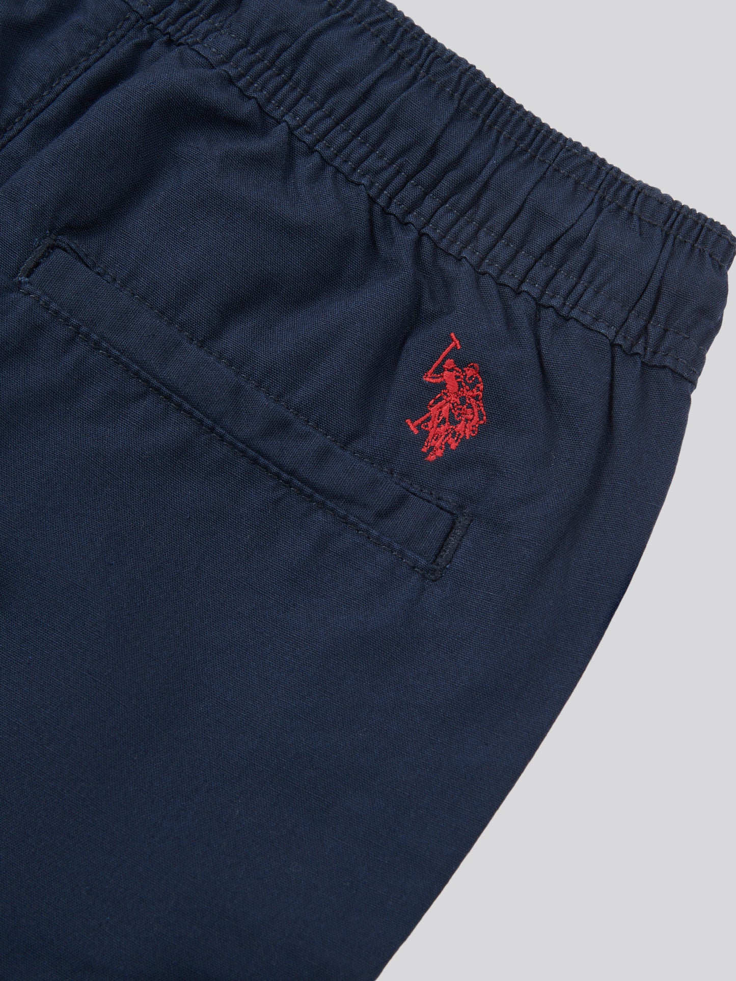 Boys Cotton Linen Deck Short in Dark Sapphire Navy