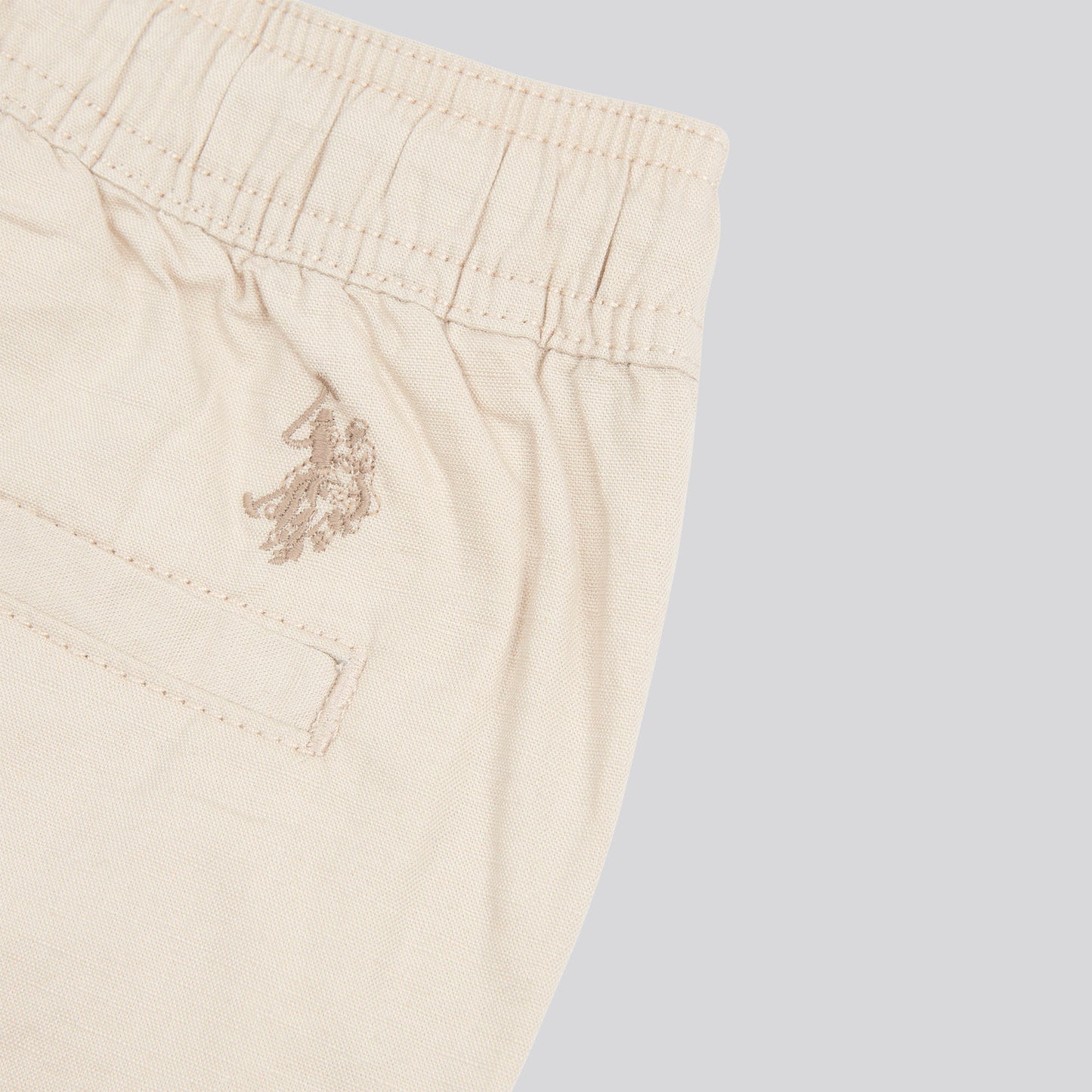 Boys Linen Blend Deck Shorts in French Oak