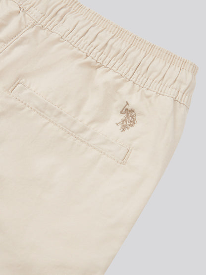 Boys Cotton Linen Deck Short in French Oak