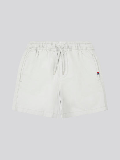 Boys Cotton Linen Deck Short in Northern Droplet