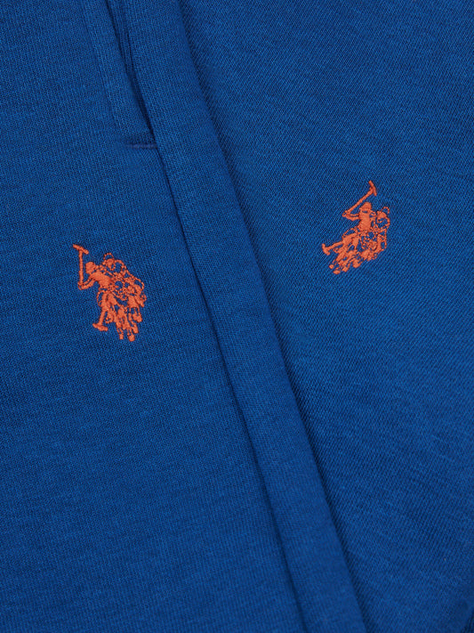 Boys Double Horsemen Crew & Jogger Set in Navy Peony