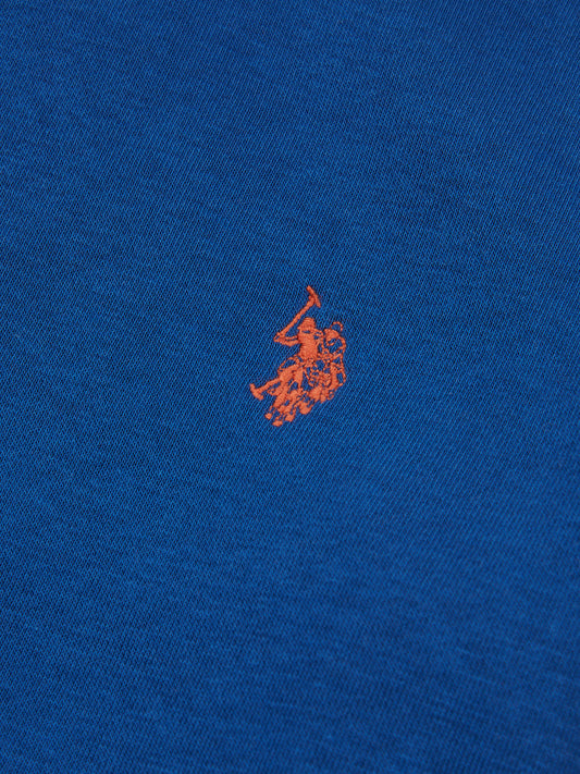 Boys Double Horsemen Crew & Jogger Set in Navy Peony