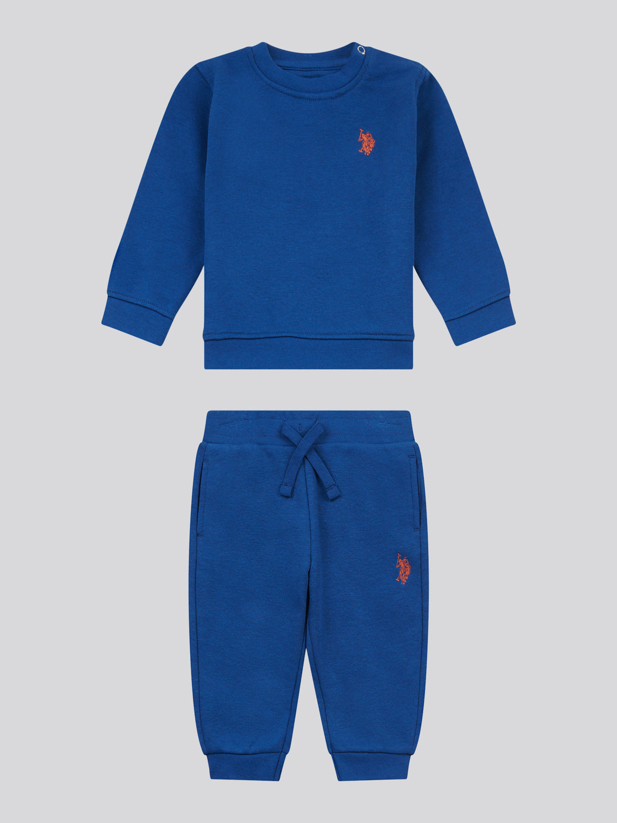 Boys Double Horsemen Crew & Jogger Set in Navy Peony
