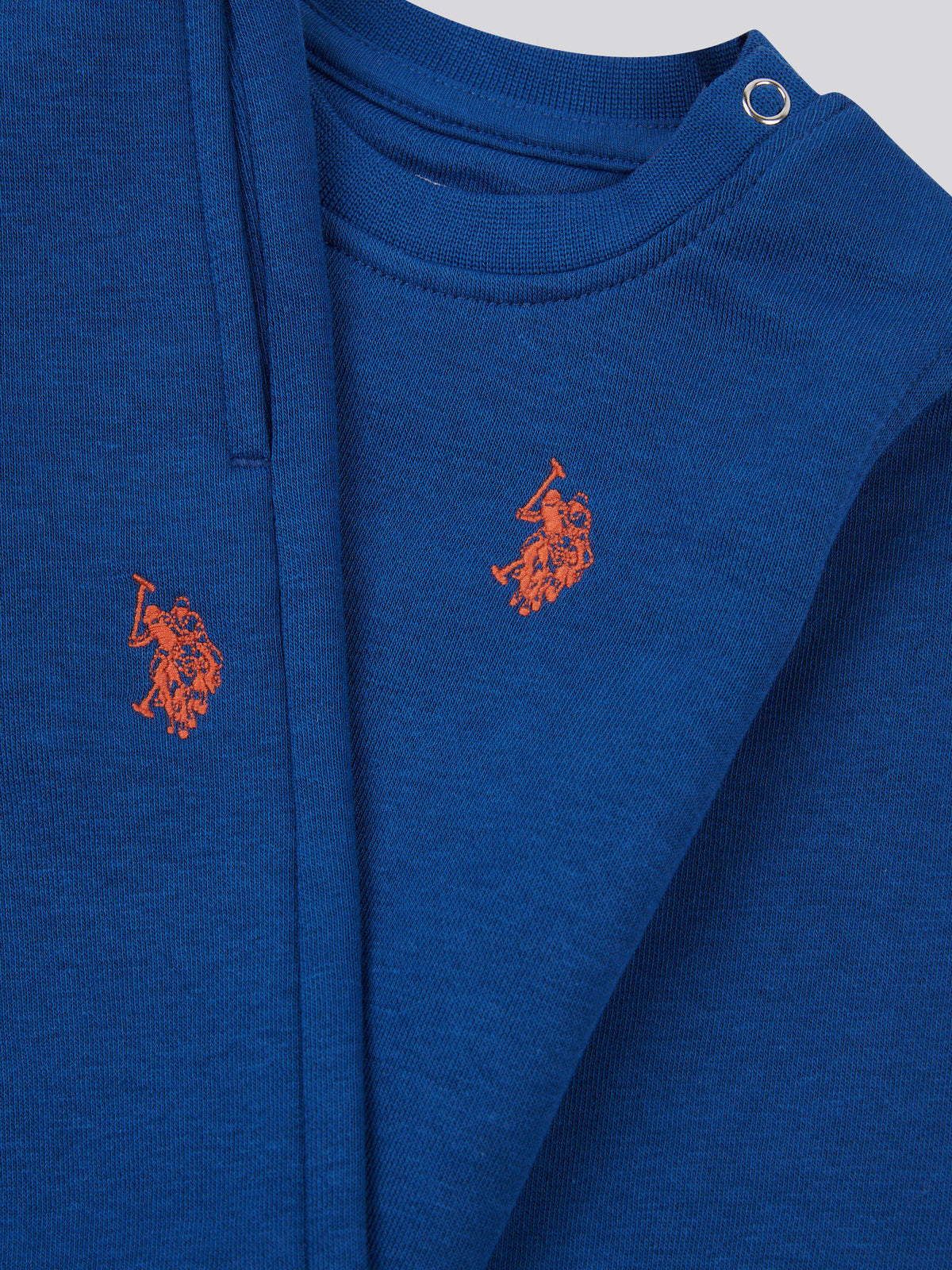Boys Double Horsemen Crew & Jogger Set in Navy Peony