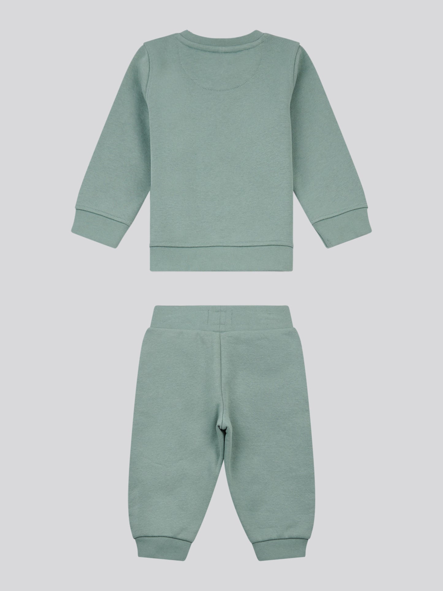 Boys Double Horsemen Crew & Jogger Set in Chinois Green