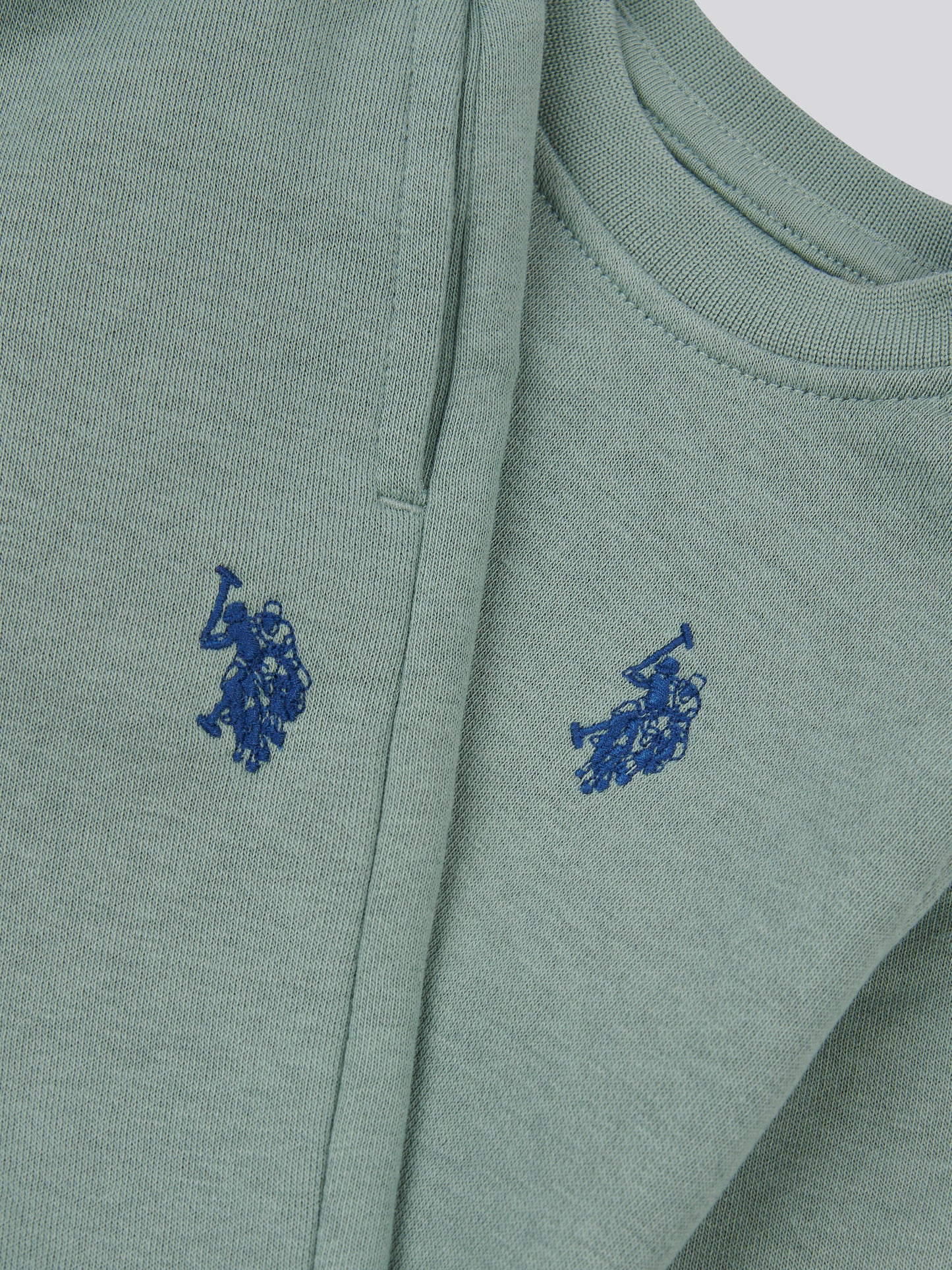Boys Double Horsemen Crew & Jogger Set in Chinois Green