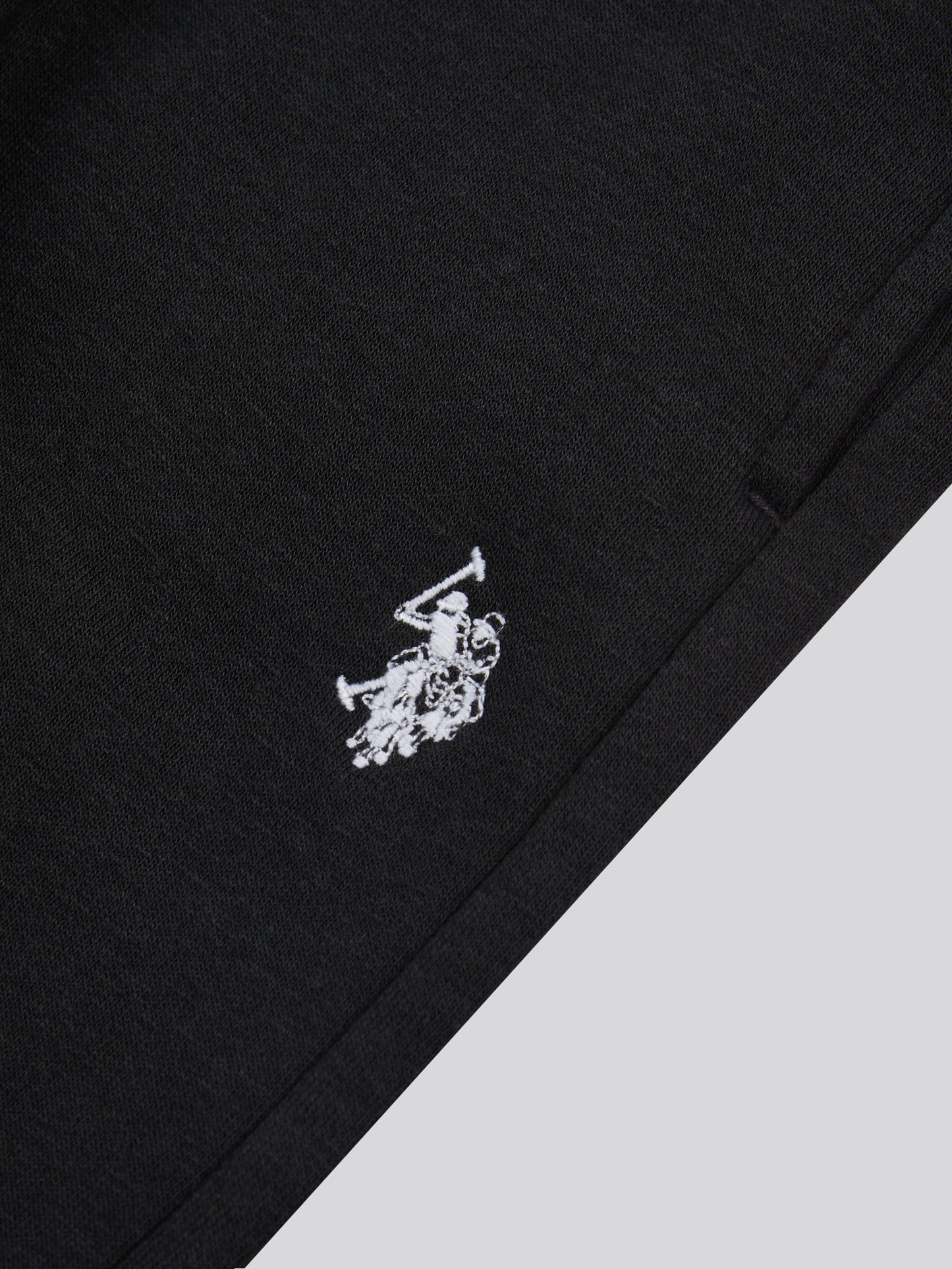 Boys Double Horsemen Crew & Jogger Set in Black Bright White DHM