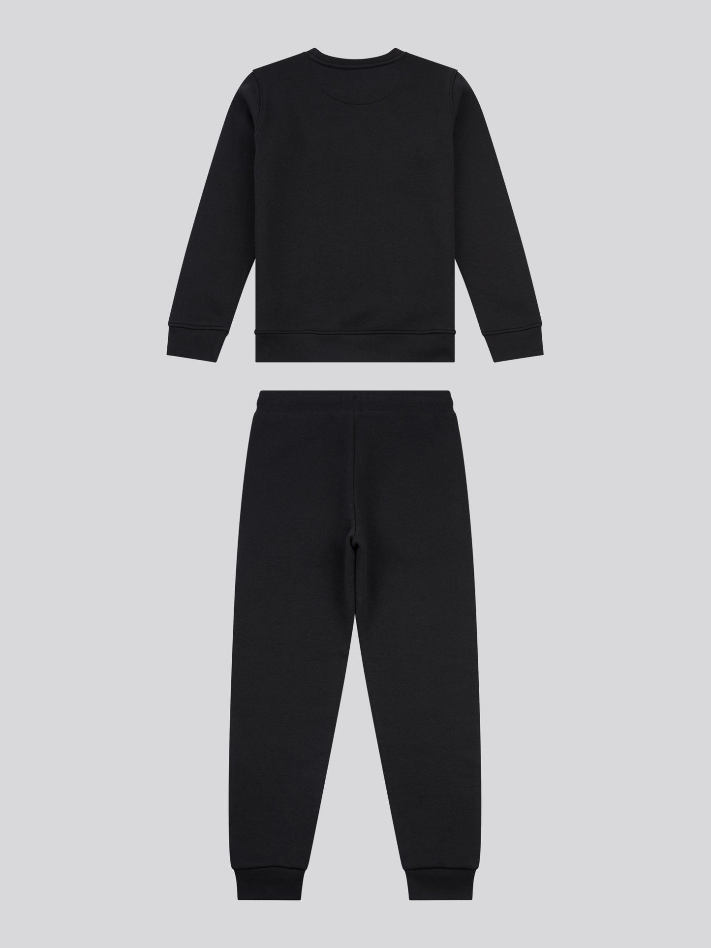 Boys Double Horsemen Crew & Jogger Set in Black Bright White DHM