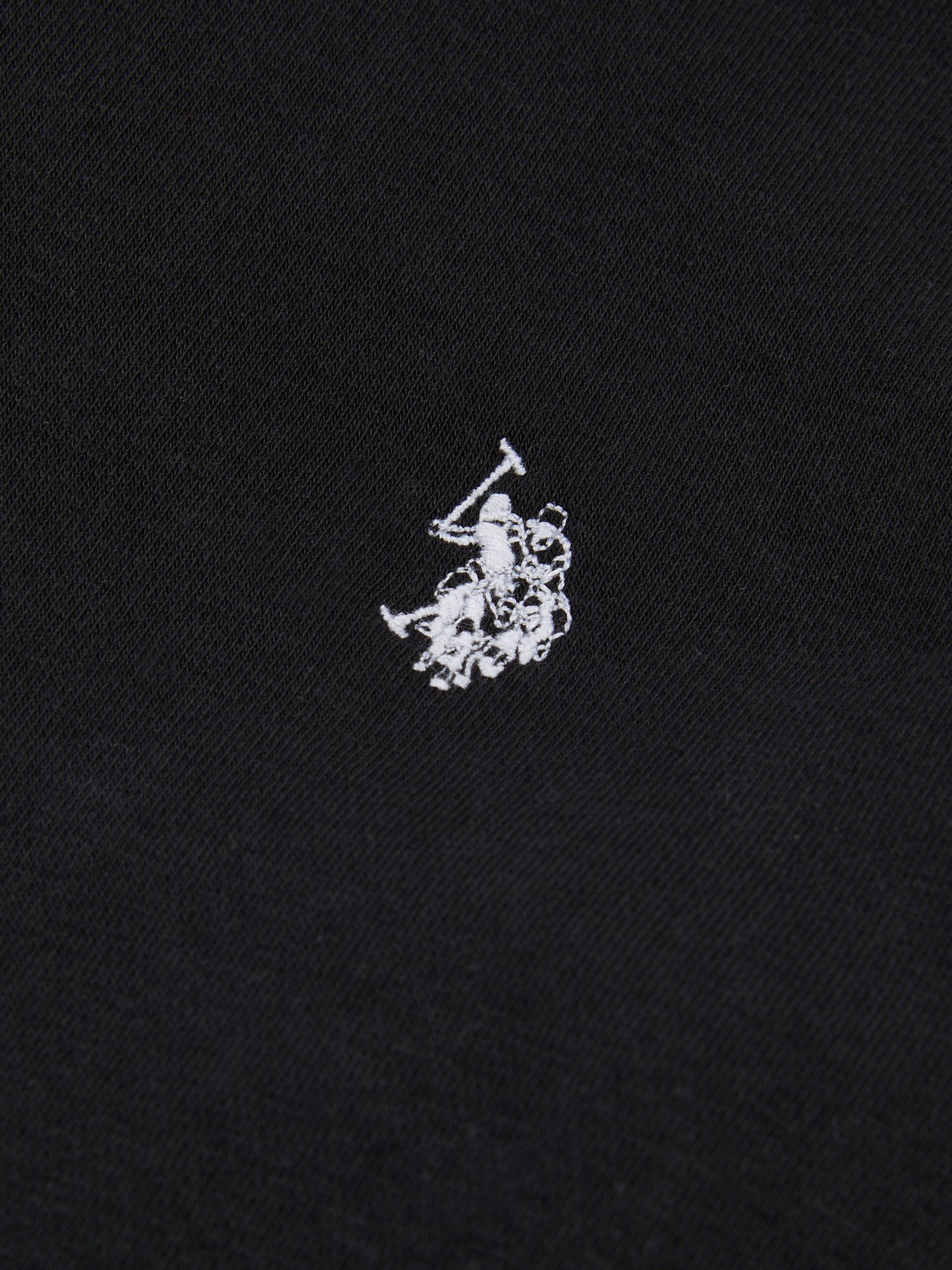 Boys Double Horsemen Crew & Jogger Set in Black Bright White DHM