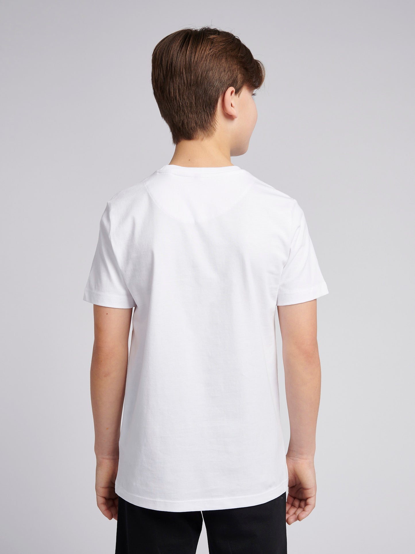 Boys Signature Arch Print T-Shirt in Bright White