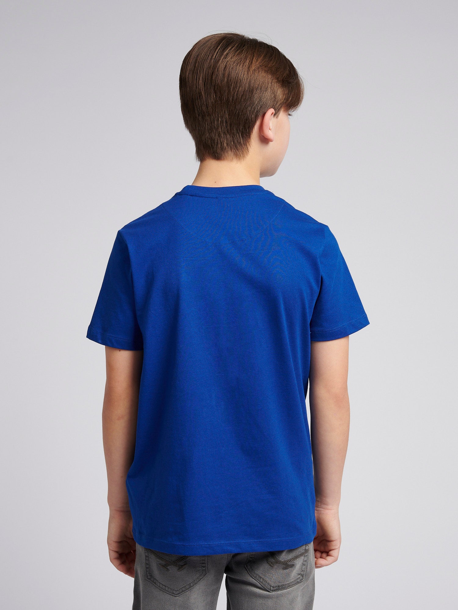 Boys Signature Arch Print T-Shirt in Sodalite Blue