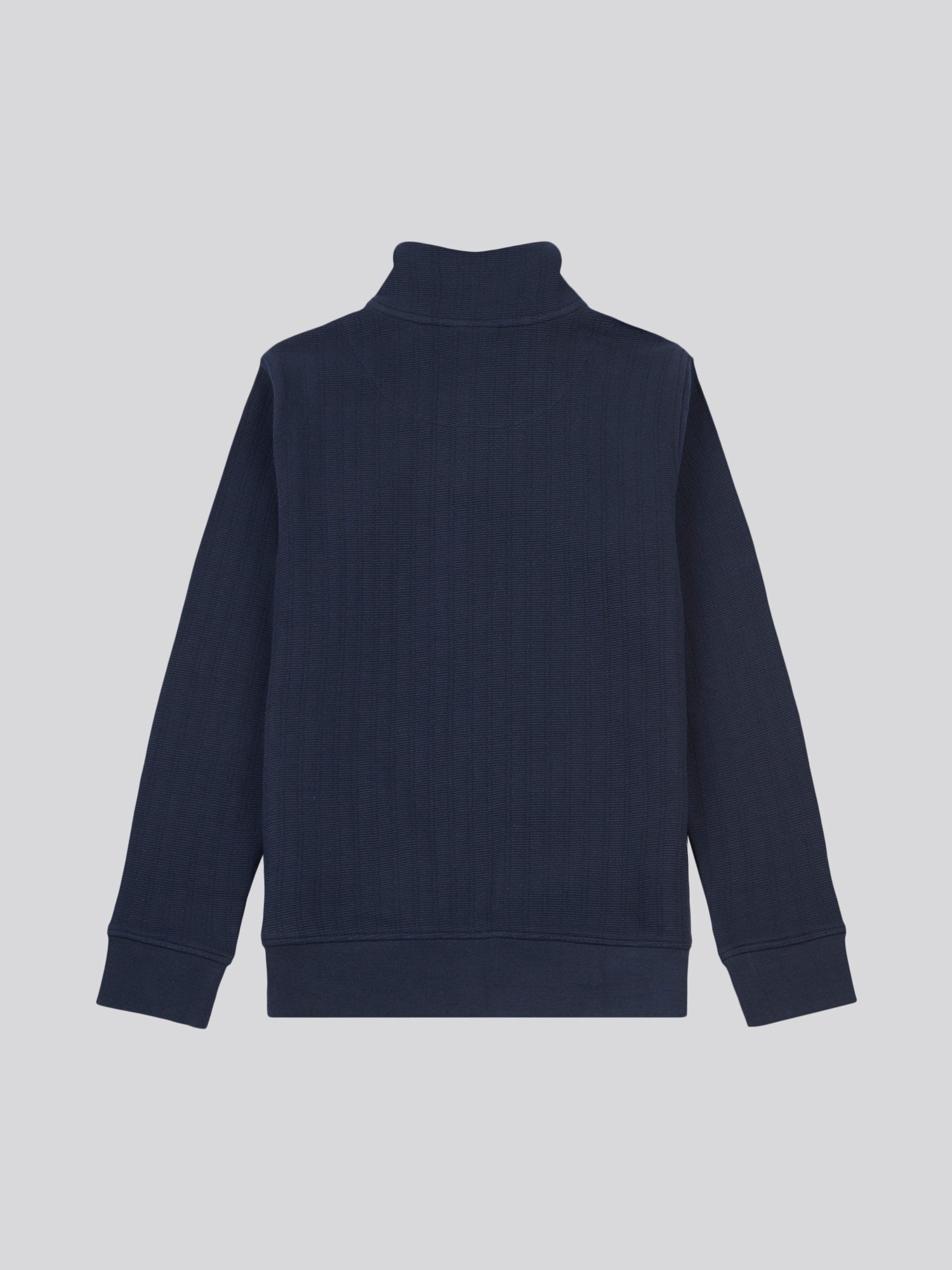 Boys Vertical Texture Sweat Funnel in Dark Sapphire Navy / Moonlight Blue DHM