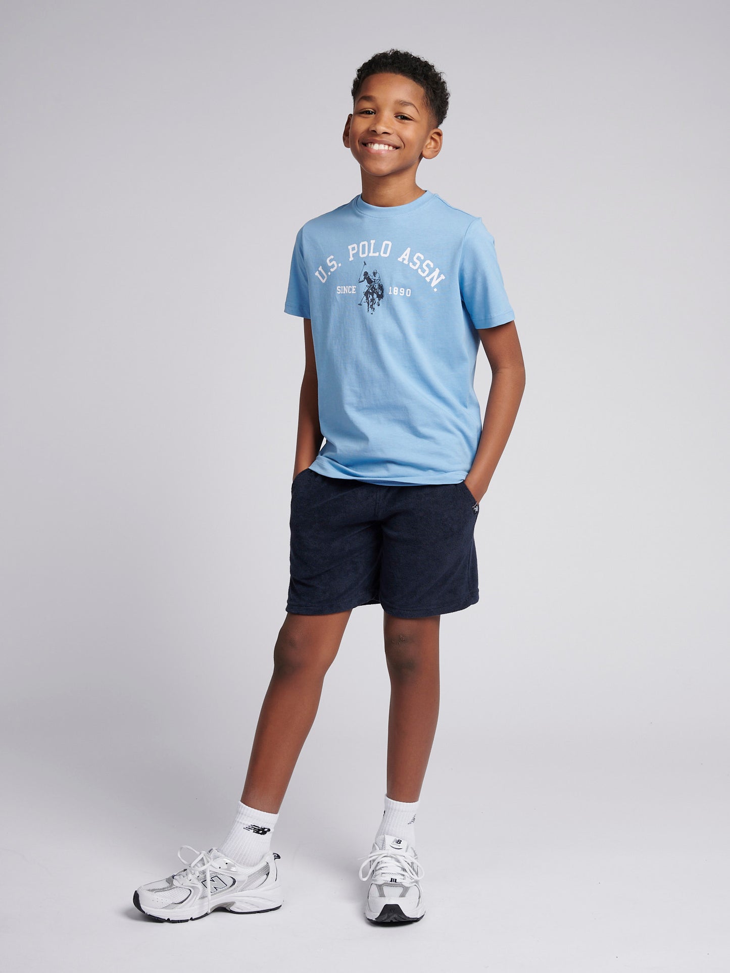 Boys Terry Short in Dark Sapphire Navy