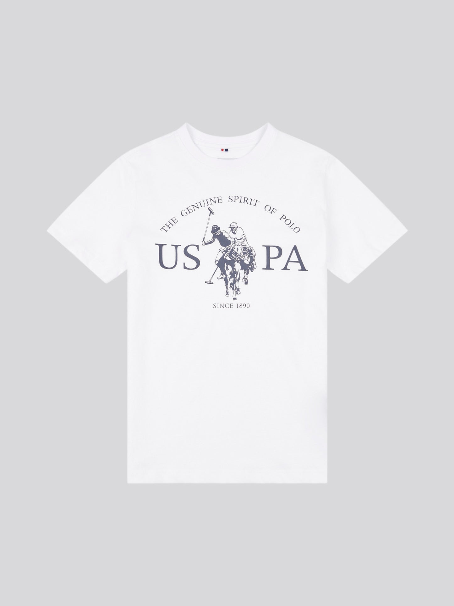 Boys USPA Print Graphic T-Shirt in Bright White