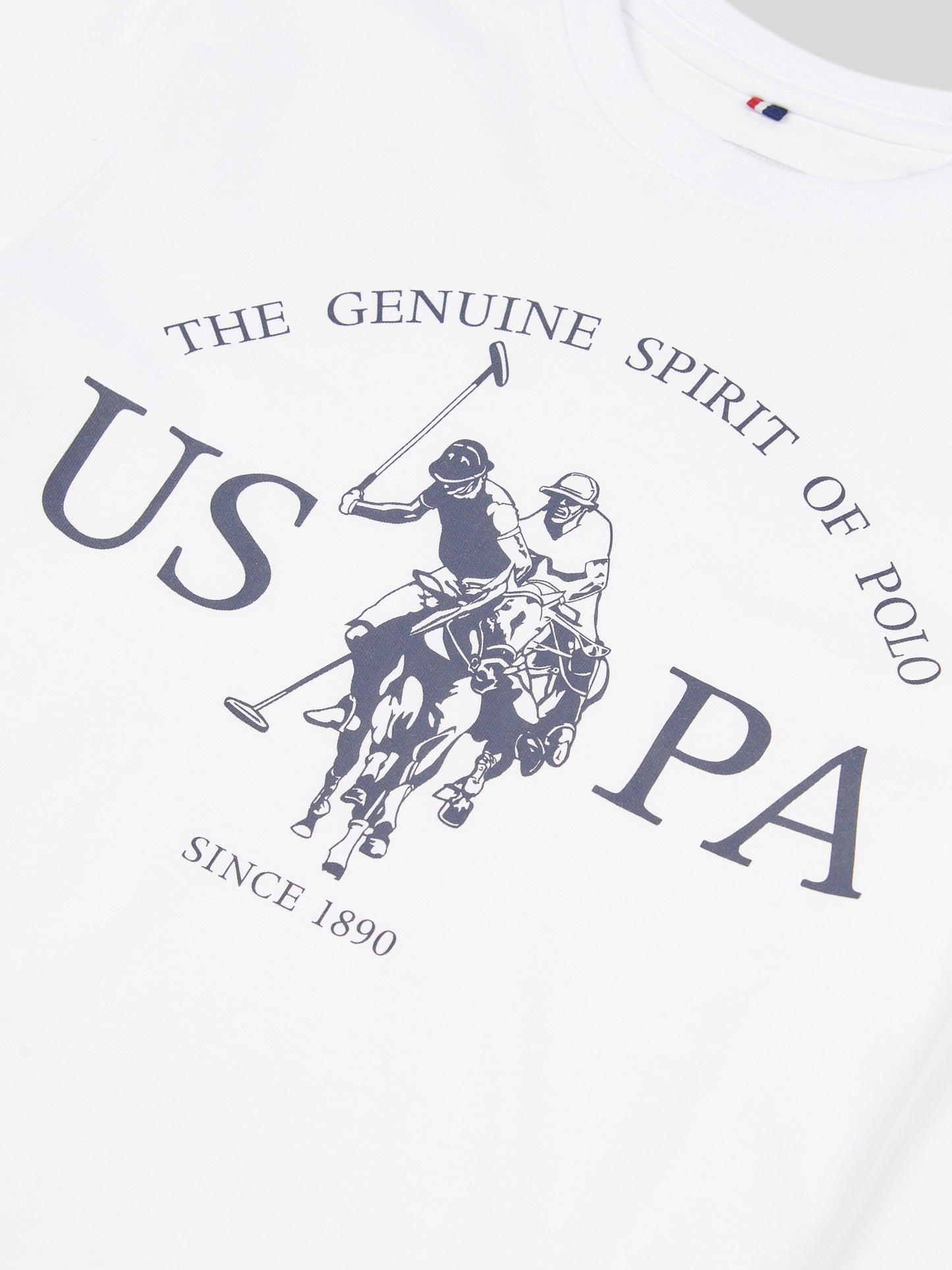 Boys USPA Print Graphic T-Shirt in Bright White