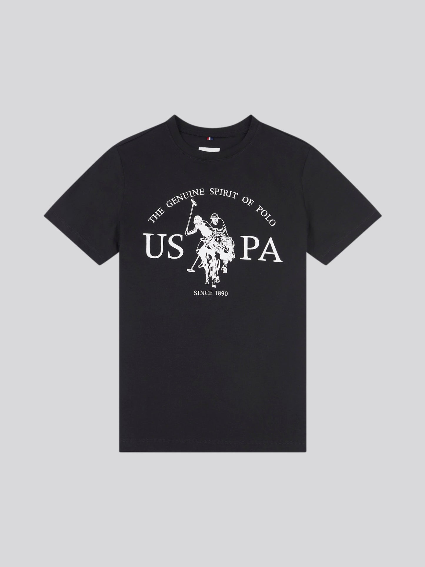 Boys USPA Print Graphic T-Shirt in Black