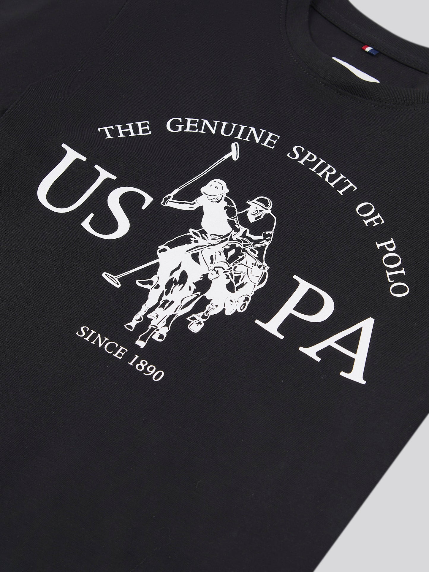 Boys USPA Print Graphic T-Shirt in Black