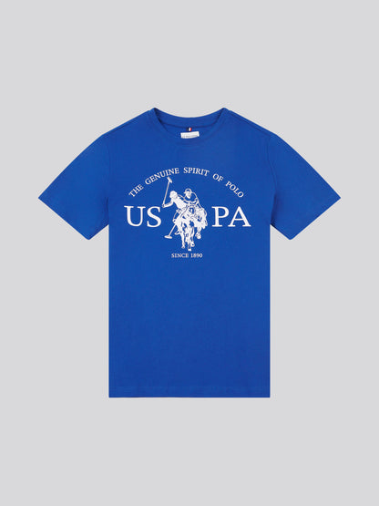 Boys USPA Print Graphic T-Shirt in Sodalite Blue