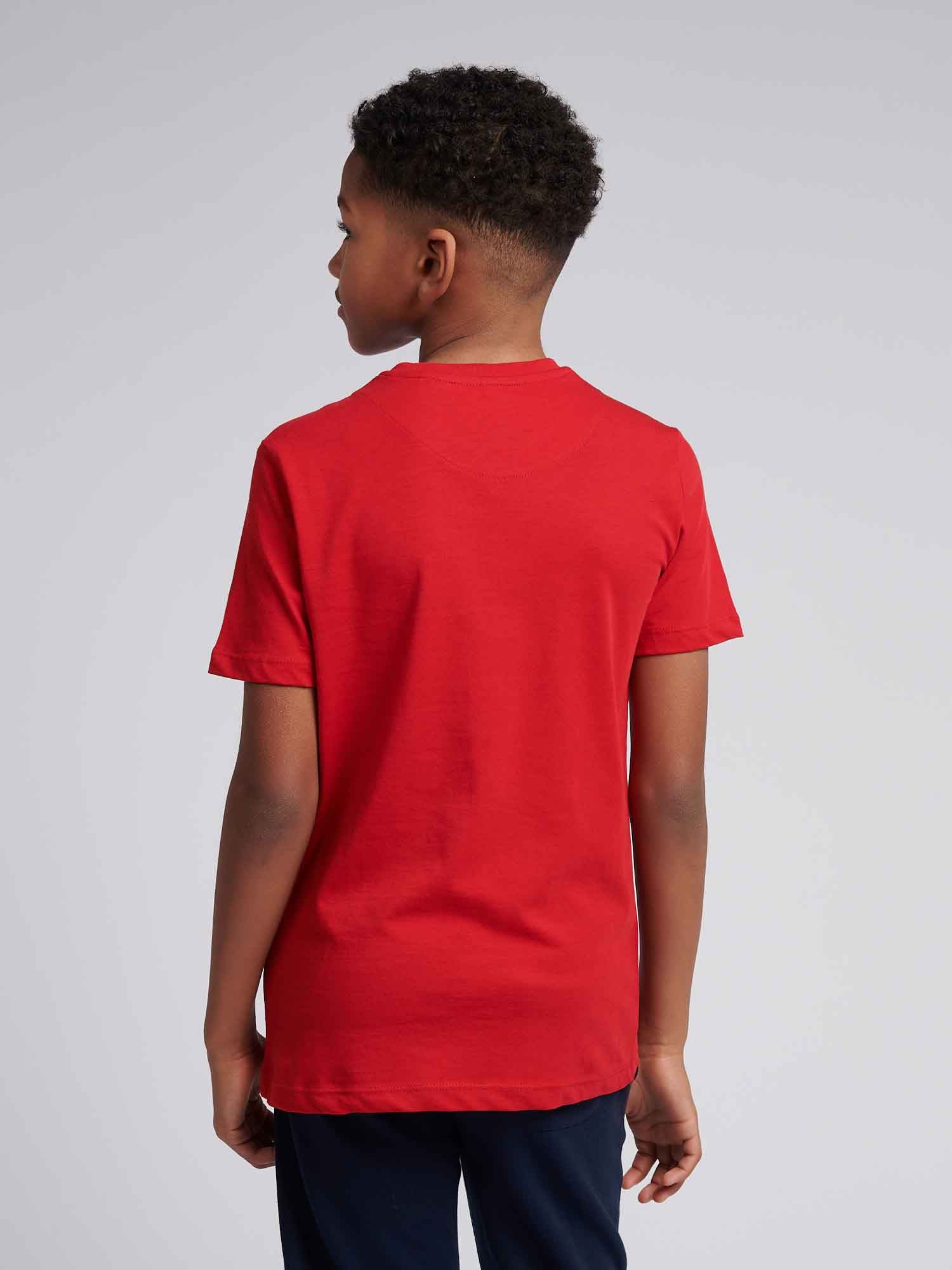 Boys USPA Print Graphic T-Shirt in Haute Red