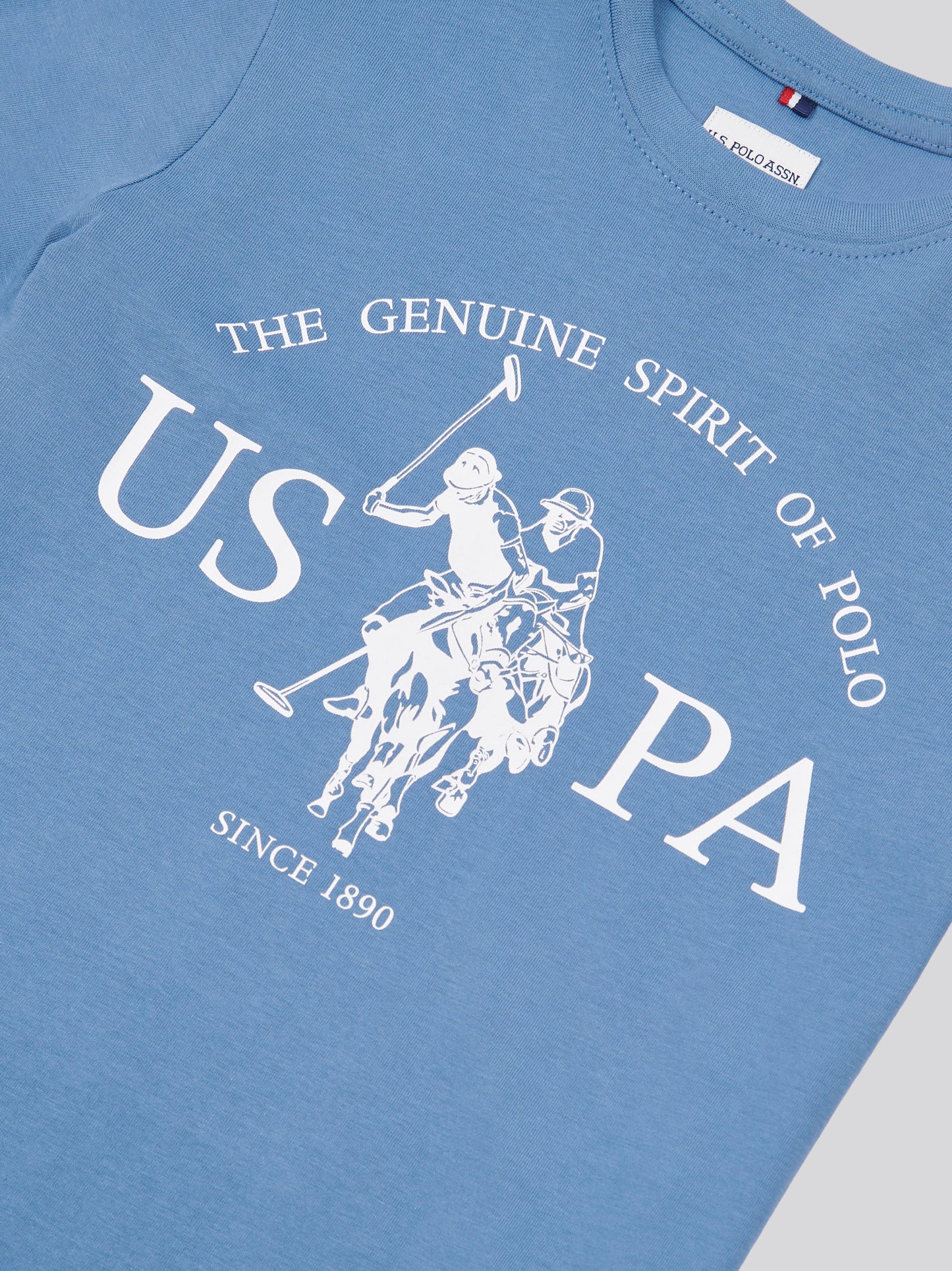 Boys USPA Print Graphic T-Shirt in Blue Horizon