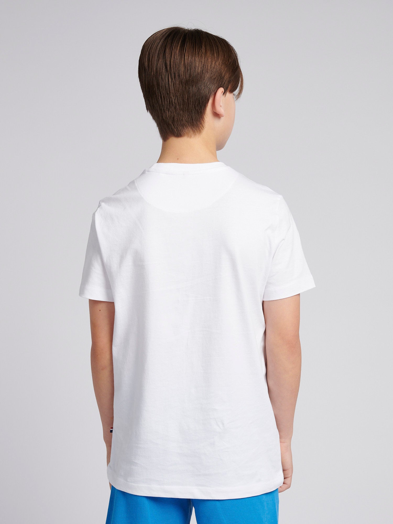 Boys USPA Circle Print T-Shirt in Bright White