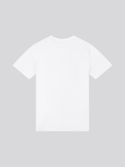 Boys USPA Circle Print T-Shirt in Bright White