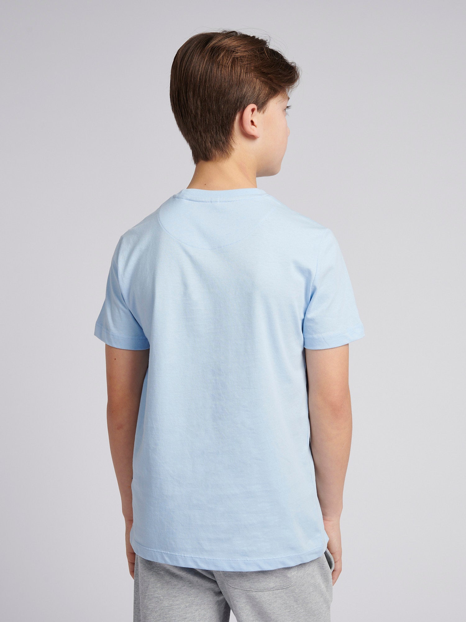 Boys USPA Circle Print T-Shirt in Chambray Blue