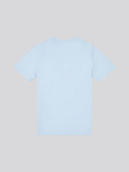 Boys USPA Circle Print T-Shirt in Chambray Blue