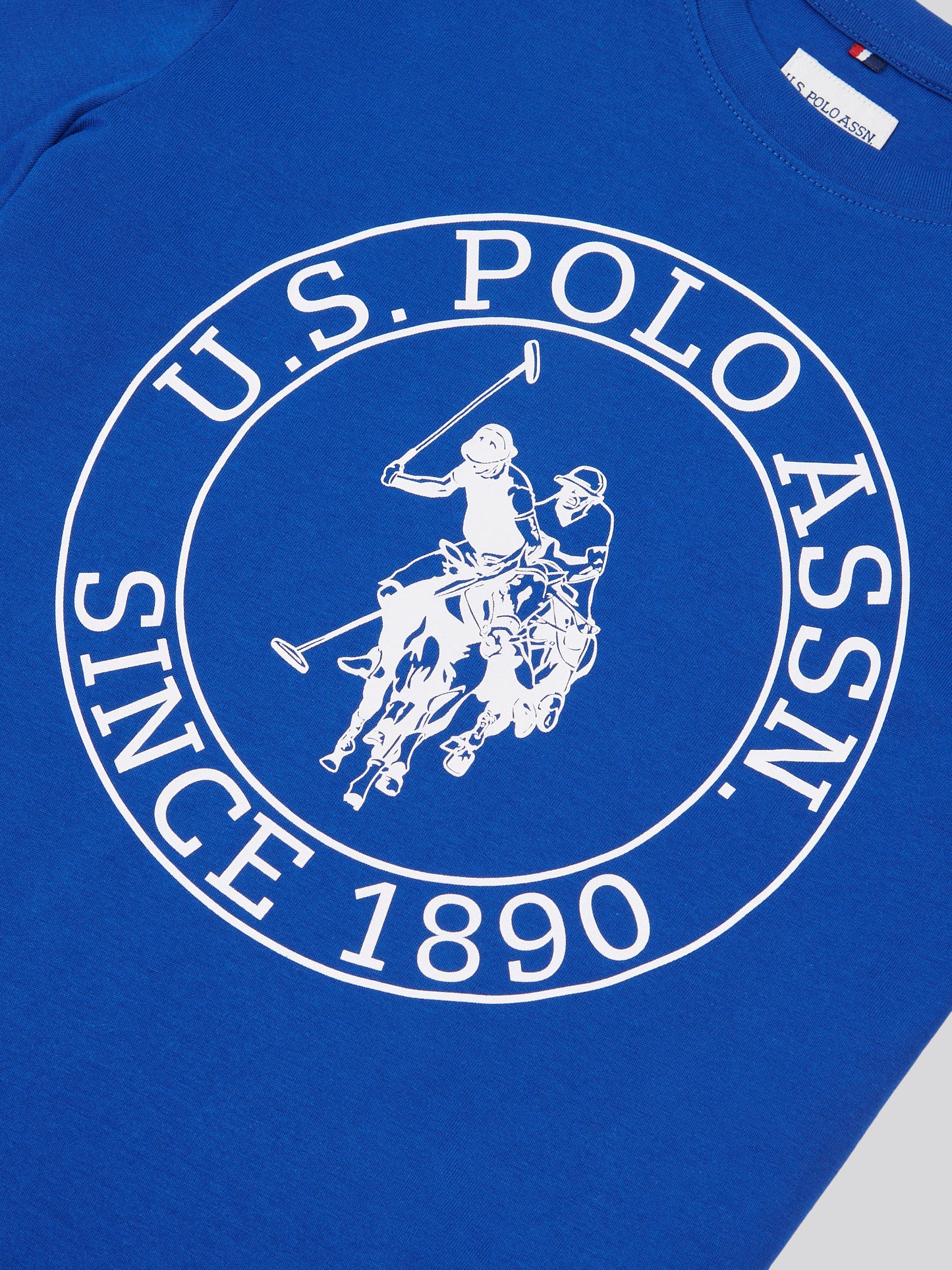 Boys USPA Circle Print T-Shirt in Sodalite Blue