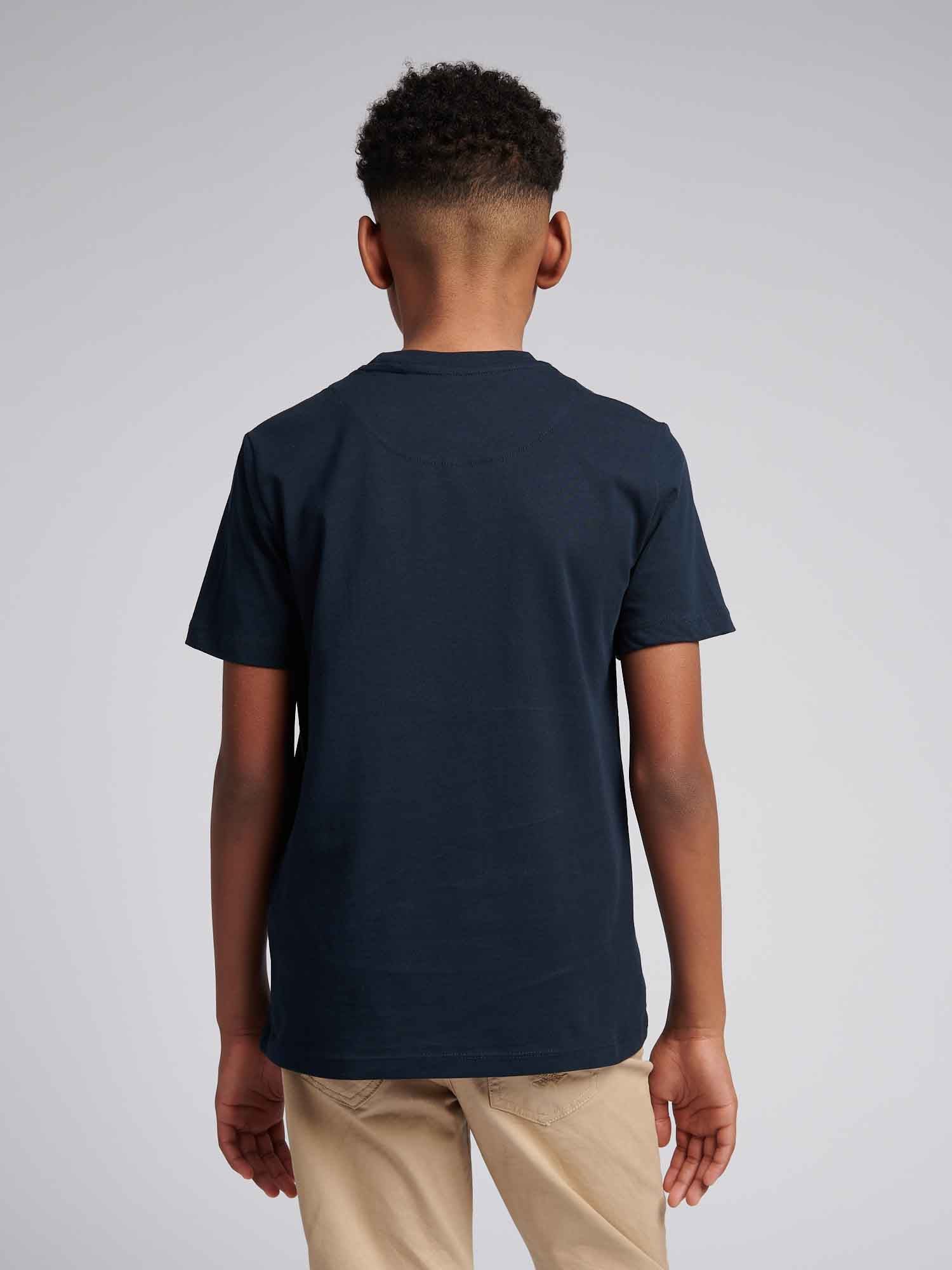 Boys USPA Circle Print T-Shirt in Dark Sapphire Navy