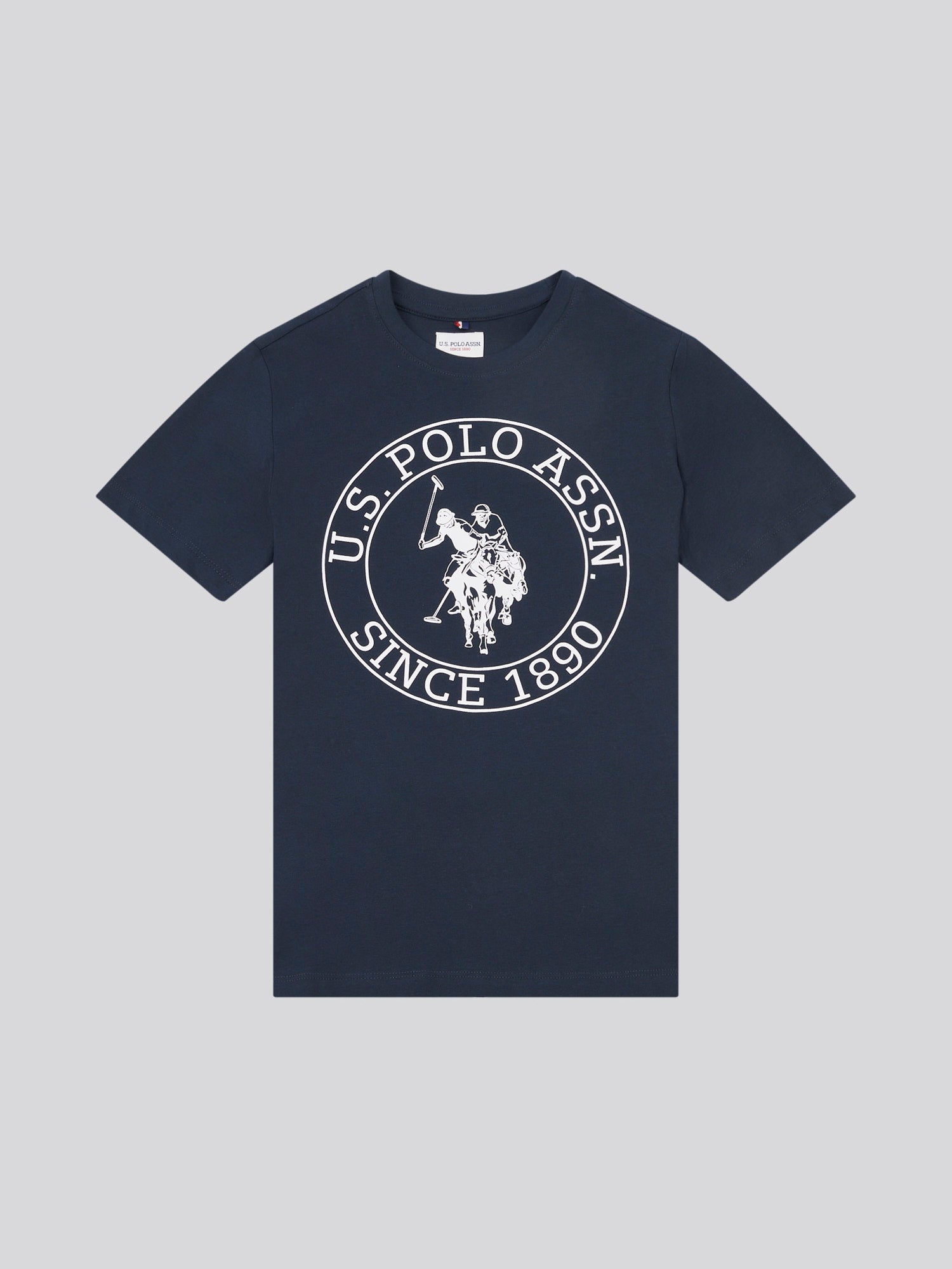 Boys USPA Circle Print T-Shirt in Dark Sapphire Navy