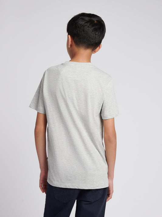 Boys USPA Circle Print T-Shirt in Mid Grey Marl